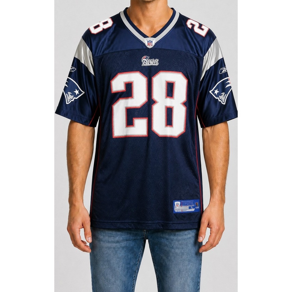 Reebok New England Patriots Corey Dillon 28 Jersey Mens Navy Blue Large